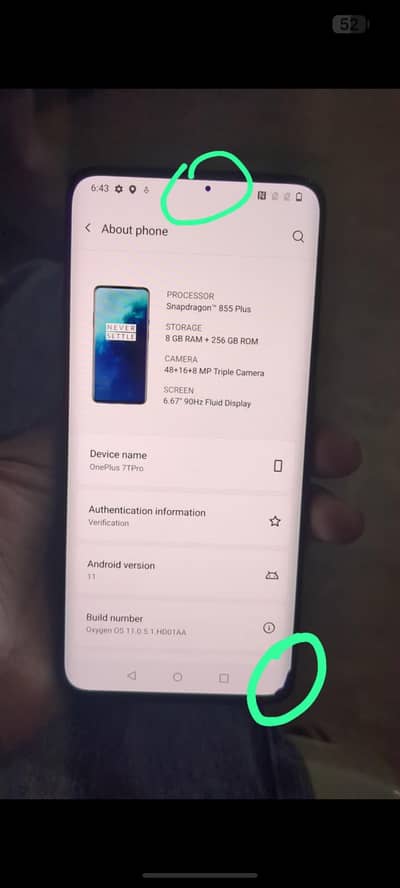 oneplus 7t pro dual sim  doted panal