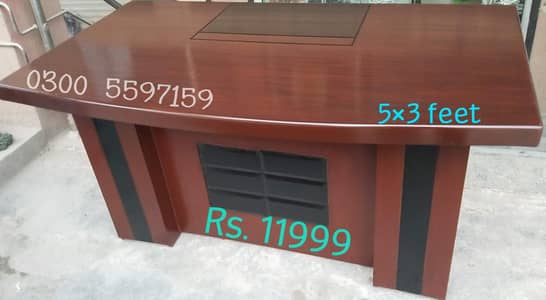 Office desk, 5ft table wd 3 drawer, study desk, counter, meeting table