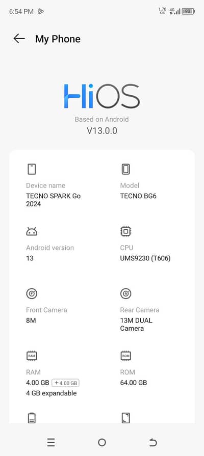 tecno spark go2020
