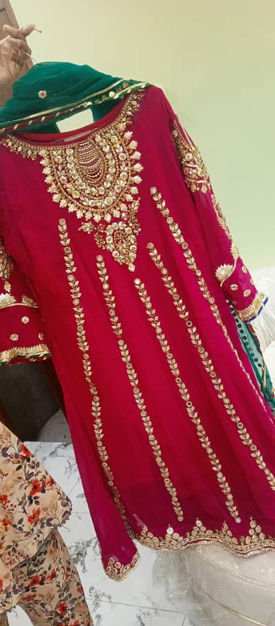 pure crincle shining suit