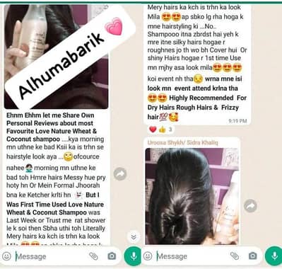 love nature coconut  hair shampoo 