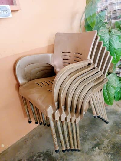 6 plastic chair and table set | Garden chairs metal foldable table