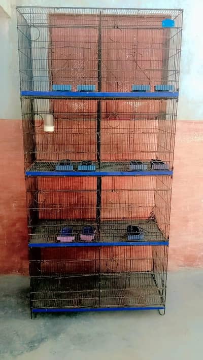 8 portions folding cage