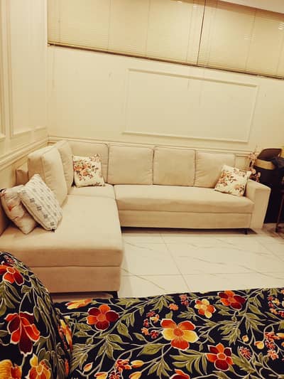 beige towel velvet  just 2 month used