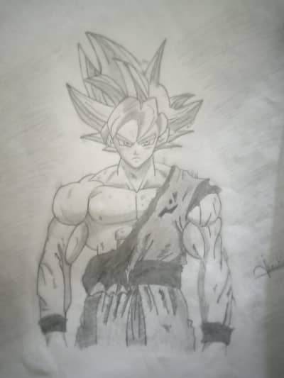 Handmade Goku Pencil Drawing – Dragon Ball Z – A4 Size – Original Art
