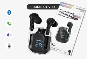 Airpods TWS 12 black Mini Bluetooth Wireless Headset With Charging Doc