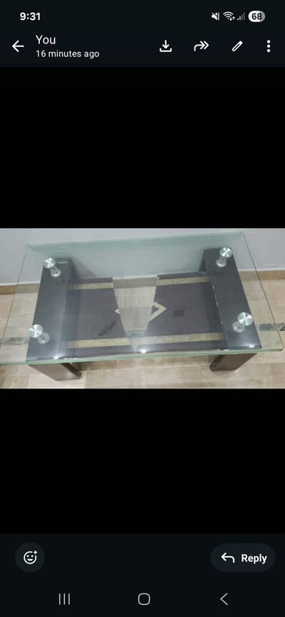 center table qith broken mirror