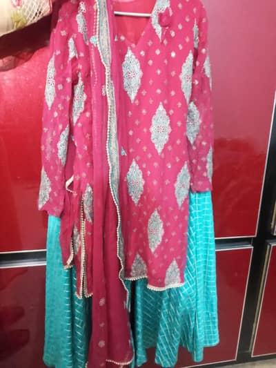 "Fancy Kameez and Sharara Set_Neat and Clean Condition"