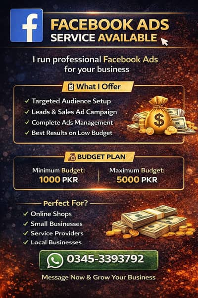 Professional Facebook Ads & Digital Marketing Service