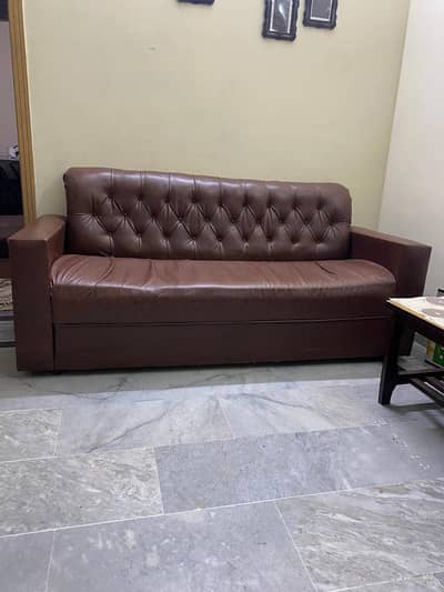 5 seater sofa set Leather best condition
