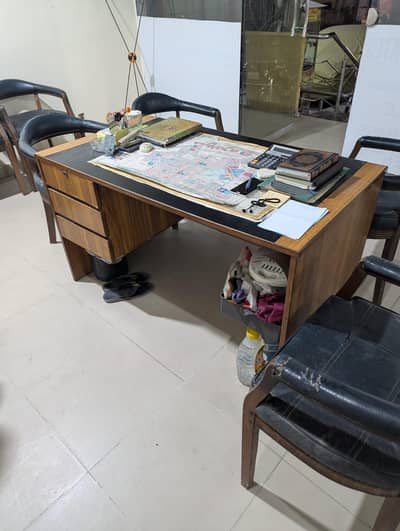 office table + 7 chairs