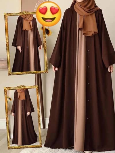 Georgette plain Classic abaya