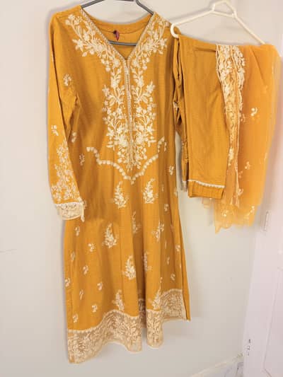 Eid Dress embroidered 3 piece stitched