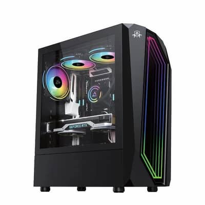 AA-Tigers Viking RGB ATX Gaming Case – Black