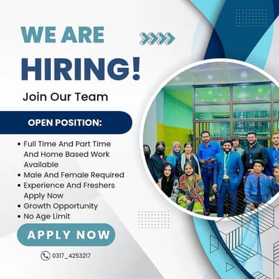 Urgent Hiring No Fee's - Part Time & Online Job's Available