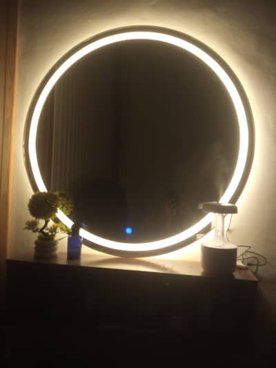 Led mirror 3*3 feet with dual color light