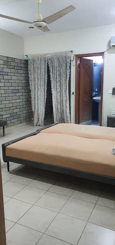 Furnished one bedroom with attach washroom with common entrance is available on rent.
