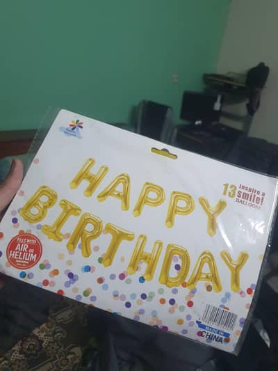 Happy Birthday Foil Balloon full packet