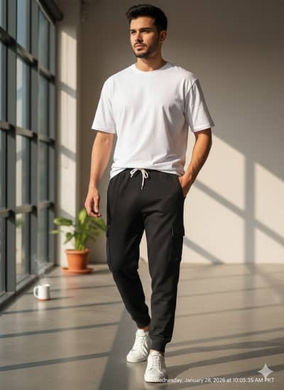 Black Cargo Jogger Trouser – Premium Quality