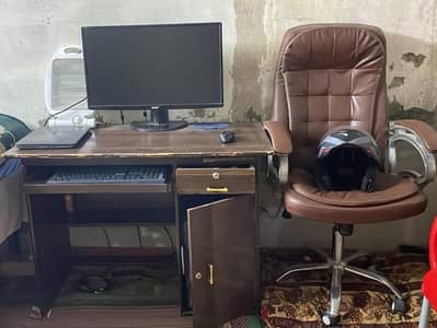 Computer System With All accessories & Table , Chair.