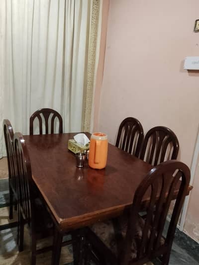 6 chairs of dinning + with best condition + pure wood +