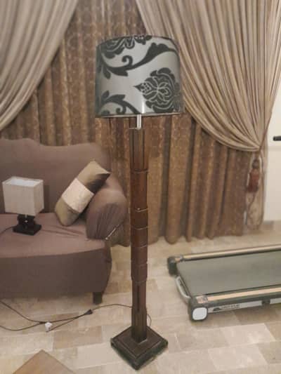 wooden standing lamp