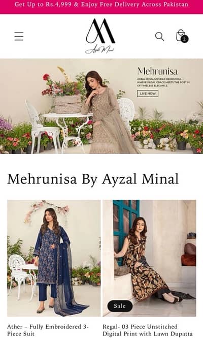 Ayzal Minal Cloths Marketing