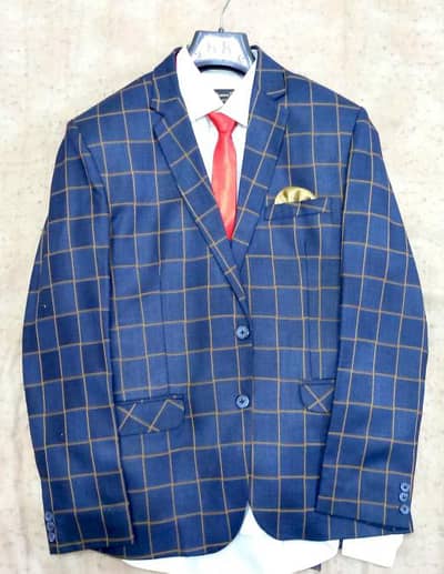 blue pant coat check style