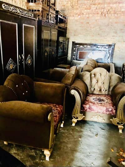 2 new set furniture available urgent for sale contact me 03034016487