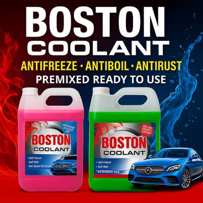 BOSTON COOLANT, ANTIFREEZE, ANTIBOIL, ANTIRUST, READY TO USE.