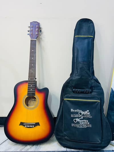 brand new acoustic guitar medium size only one week use
