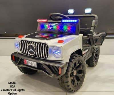 80A Kids Electric Jeep – 2 Motor, Full Lights, Luxury Ride On Car