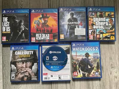 red dead redemption 2 and different games for sale
