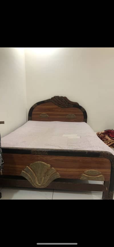 Original wooden bed  along with mattress