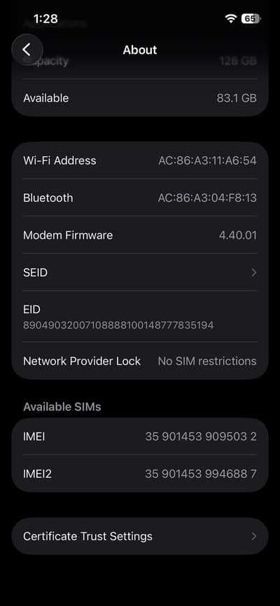 iPhone 14 128GB Midnight Black