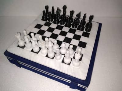 Marbale chess game black and white decoration items