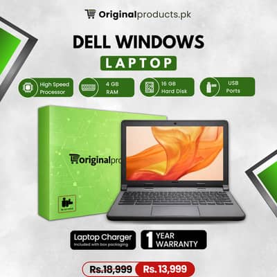 DELL LAPTOPS WITH WINDOWS 10 - Rs: 13999/- 1 Year Warranty Order Now