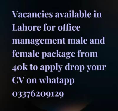 staff required for management