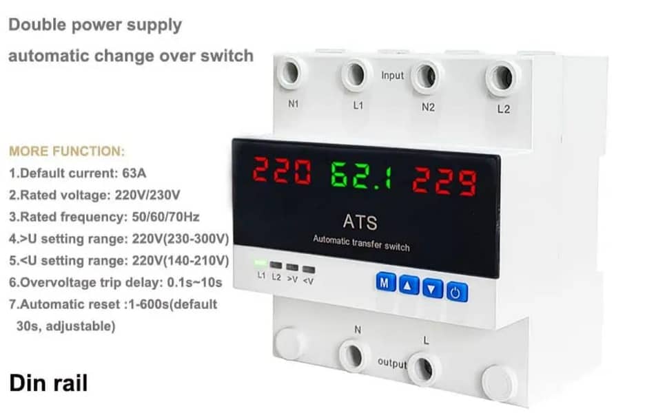 Automatic Transfer Switch for Single phase 3 phase voltage protecter 1