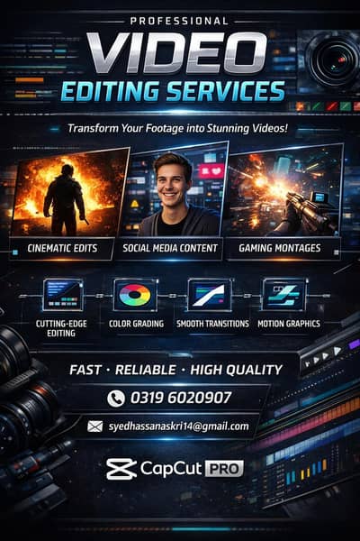 CAPCUT VIDEO EDITOR  3 YEAR EXPERIENCE 