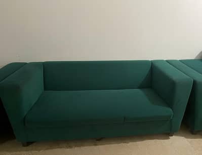 Stylish Dark Green 5-Seater Velvet Sofa Set (3+1+1)