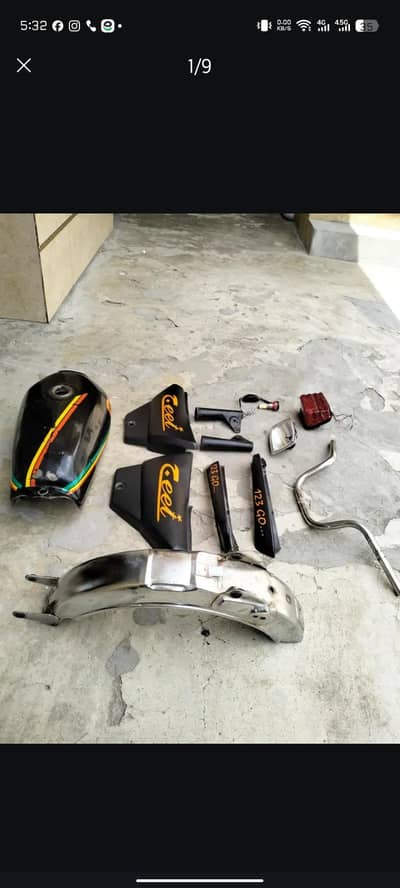 70cc tanki tapay 125 shape And other spare parts see description