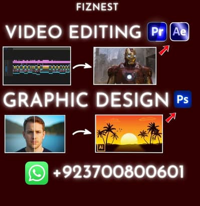 Video Editing - Graphic Design - After Effects - Premiere Pro