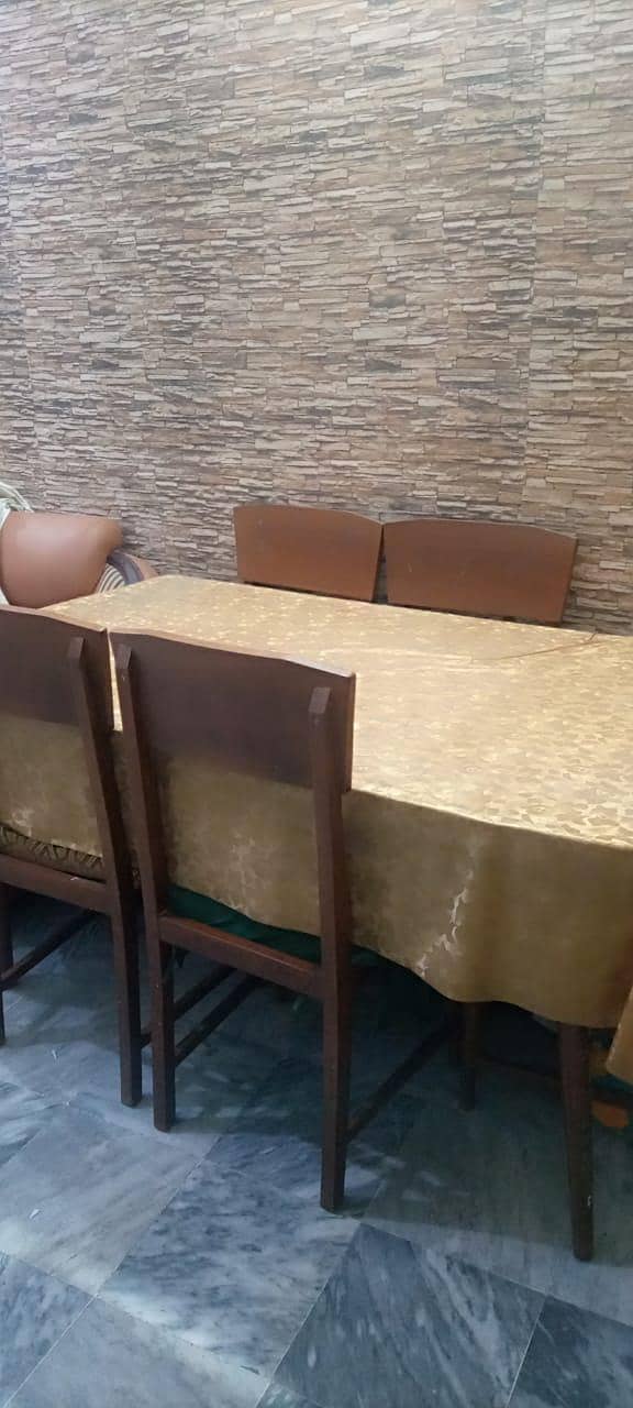 Dining table with solid chairs 0