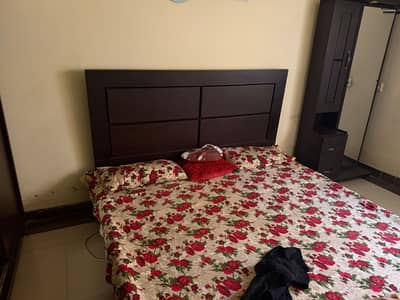 Bed, Wardrobe And Dressing Table