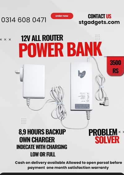 wifi router power bank UPS (0314 608 0471 )