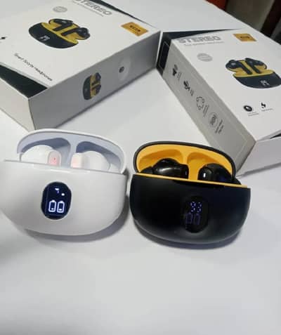 TWS wireless earbuds with digital display