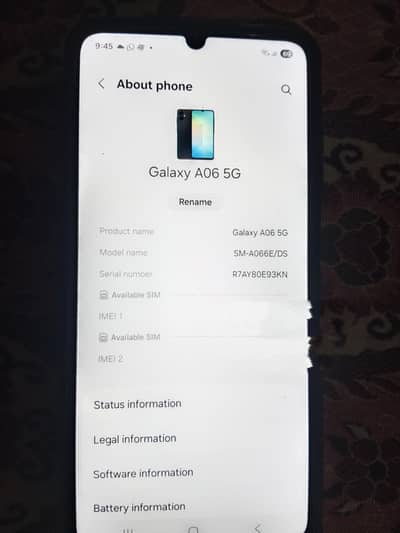 Samsung A06 5 g  6 128  one month used
