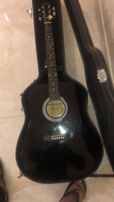 Squier by Fender SA-105 Acoustic Guitar in black