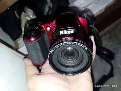 Red Nikon Camera 30x Zoom